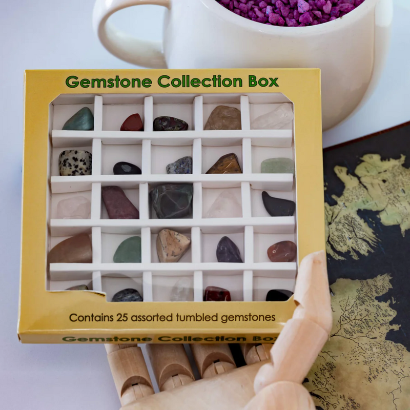 Gemstone Collection Box Natural Loose Parts Crystal & Mineral Toys Best Seller 3yrs+