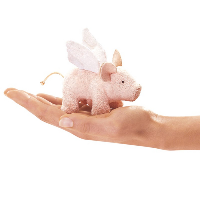 Mini Winged Piglet Finger Puppet by Folkmanis 3yrs+