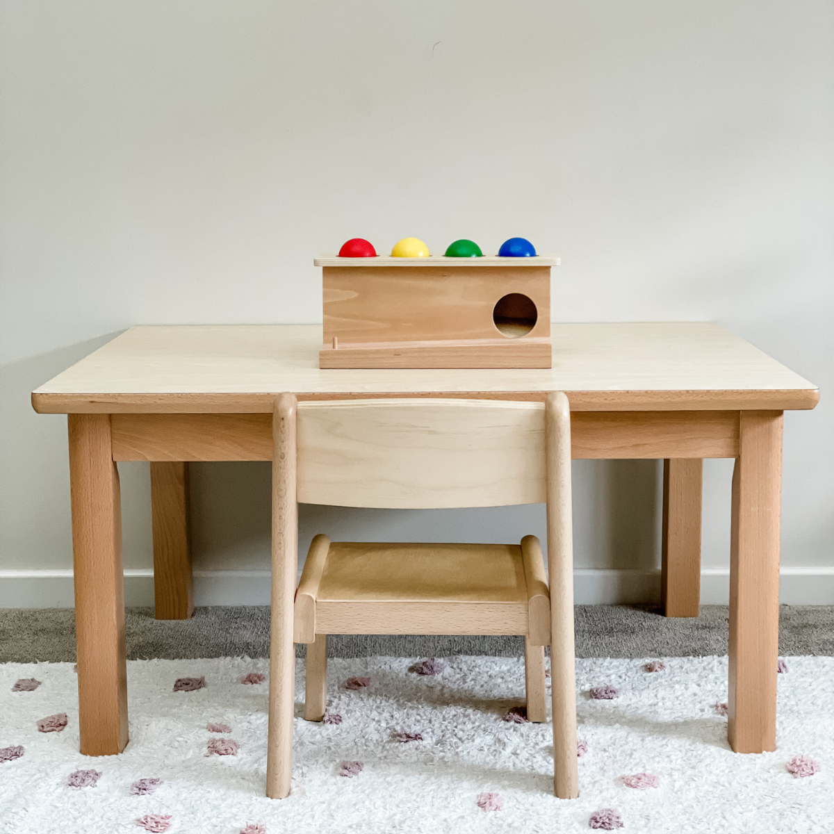 Montessori Furniture Toddler TABLE SET 12m 3 yrs Beechwood