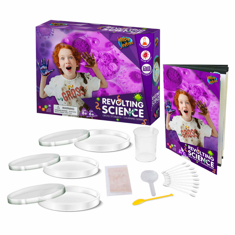 Heebie Jeebies Revolting Science Microbial world of Bacteria Grow STEM Toys Early Science STEM Toys Gifting Idea for 8yrs+