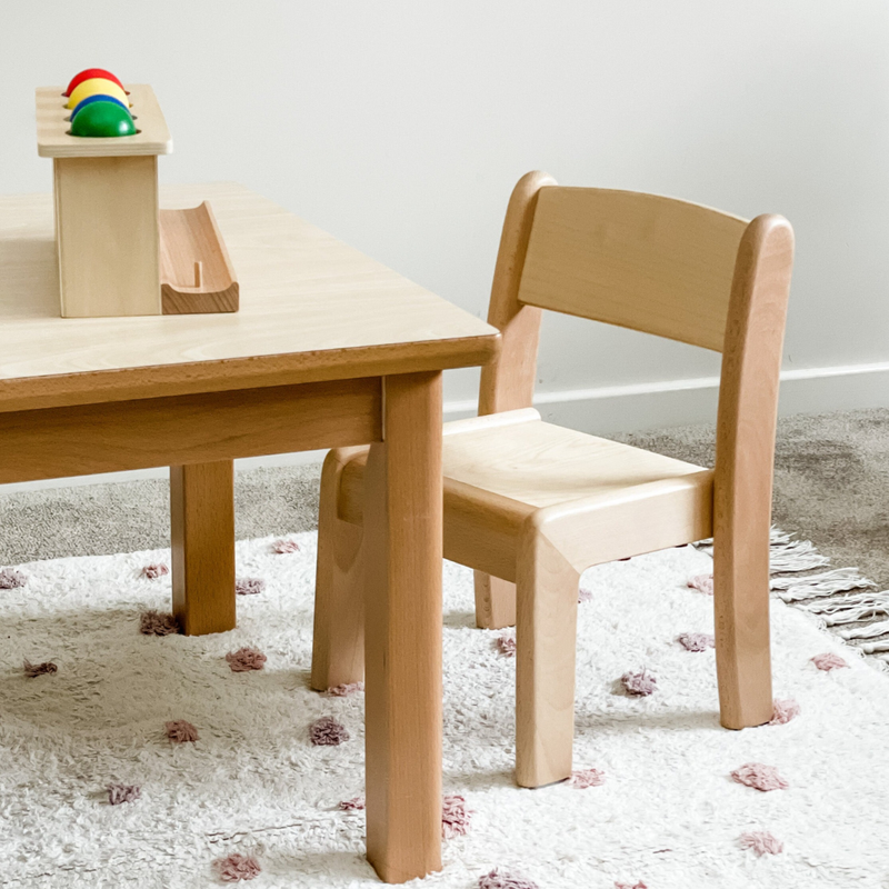 Montessori Kids Furniture Toddler CHAIR (12m Yrs) Beechwood