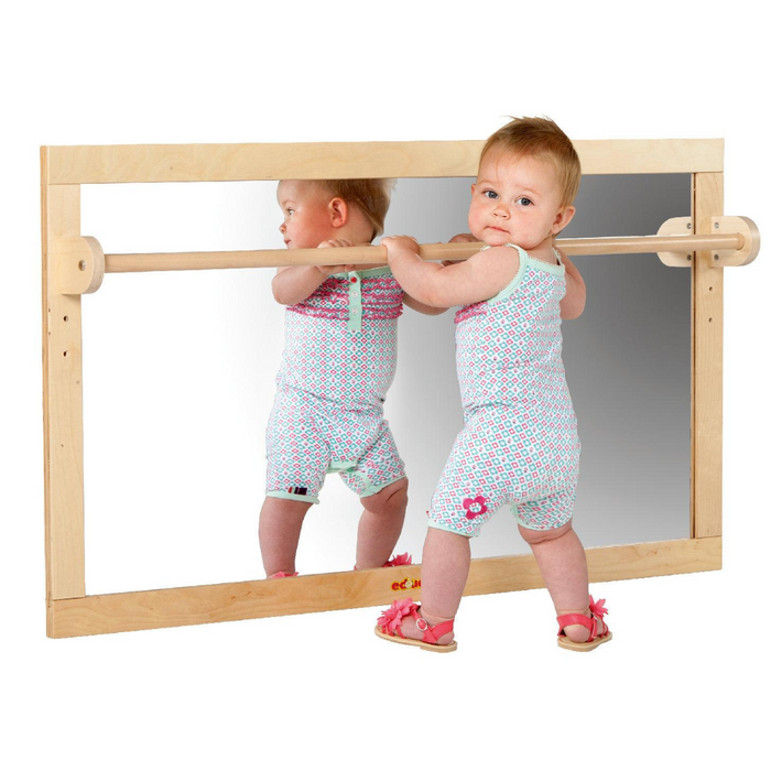 Montessori Infant Mirror with Handrail 127cm(L) x 69cm(H)