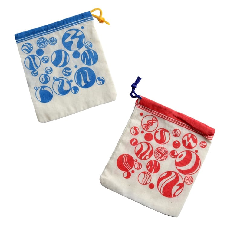 House of Marbles Cotton Printed Marble Bag Marble Run Game