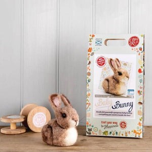 Bunny Needle Felting Kit by The Crafty Kit Co Art and craft for kids 10yrs+