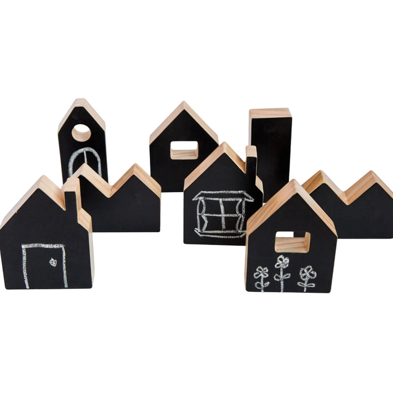 The Freckled Frog Create N' Play My Village 8pcs Wooden Set 12m+