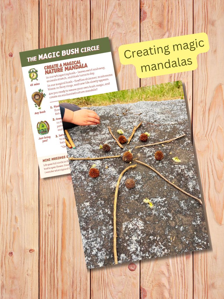 Bush Adventure Cards for Nature Explorers 22pcs by Gumnut Trails Missions, Games and Story Cards Outdoor Travel Toys Storytelling 3yrs+