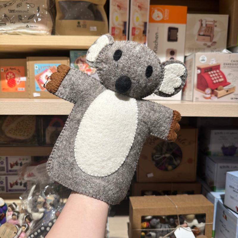 Tara Treasures Felt Koala Hand Puppet Australian Animals Pretend & Imaginative Play Toys 3yrs+