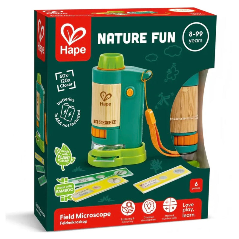 Hape Nature Field Microscope 6pcs Early Science STEM Outdoor Toys 8yrs+