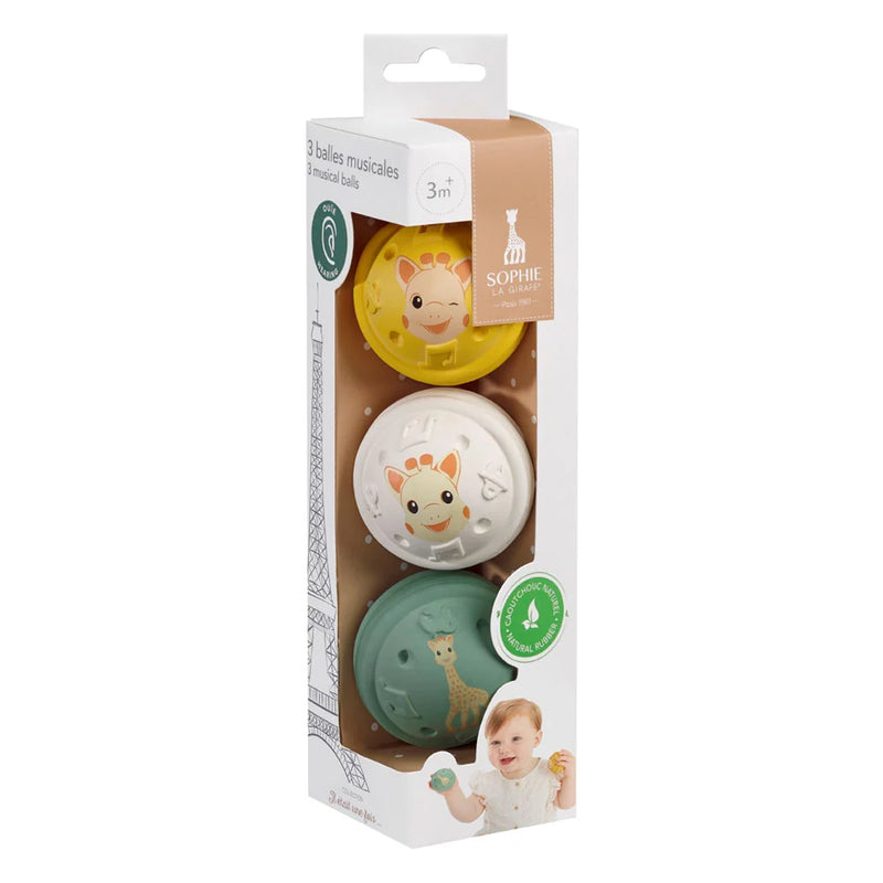 Sophie La Girafe 3 Musical Balls Sensory Gift Ideas for Baby 3m+