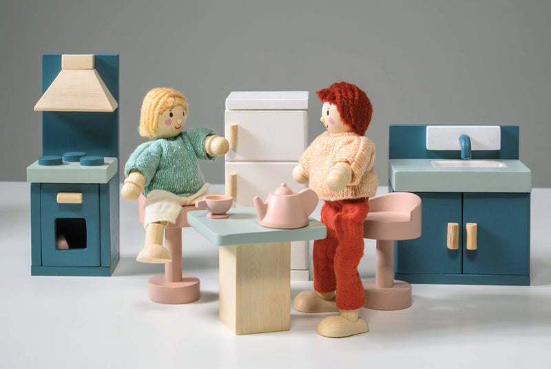 The Honeybunch Doll Family Set of 4 by Mentari Flexible Dolls Pretend and Imaginative Play Dollhouse Play 3yrs+