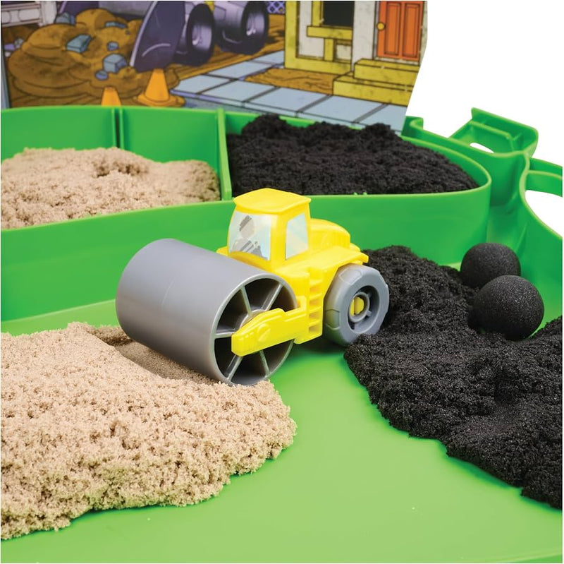 Kinetic Sand Construction Zone with Built-In Sandbox Sensory Toys for 3yrs+