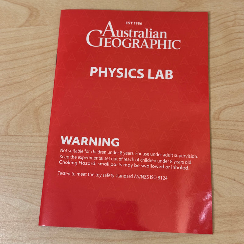 Australian Geographic Physics Lab Kit with 14 Physics Experiments Early Science STEM Toys Gifting Idea for 10yrs+