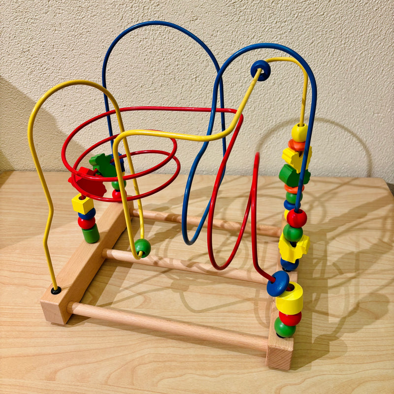 Viga Toys Wooden Large Wire Bead Maze 32.5 cm(L)x 31.5 cm (W)x 25 cm(H) Fine Motor Skills Developmental Toys 2yrs+ (Bulky Shipping)