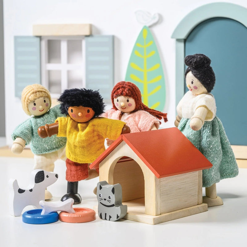 The Honeybunch Doll Family Set of 4 by Mentari Flexible Dolls Pretend and Imaginative Play Dollhouse Play 3yrs+