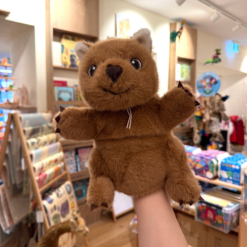 Eco Wombat Hand Puppet 25cm by Eco Buddies Pretend & Imaginative Play Plush Toys 3yrs+