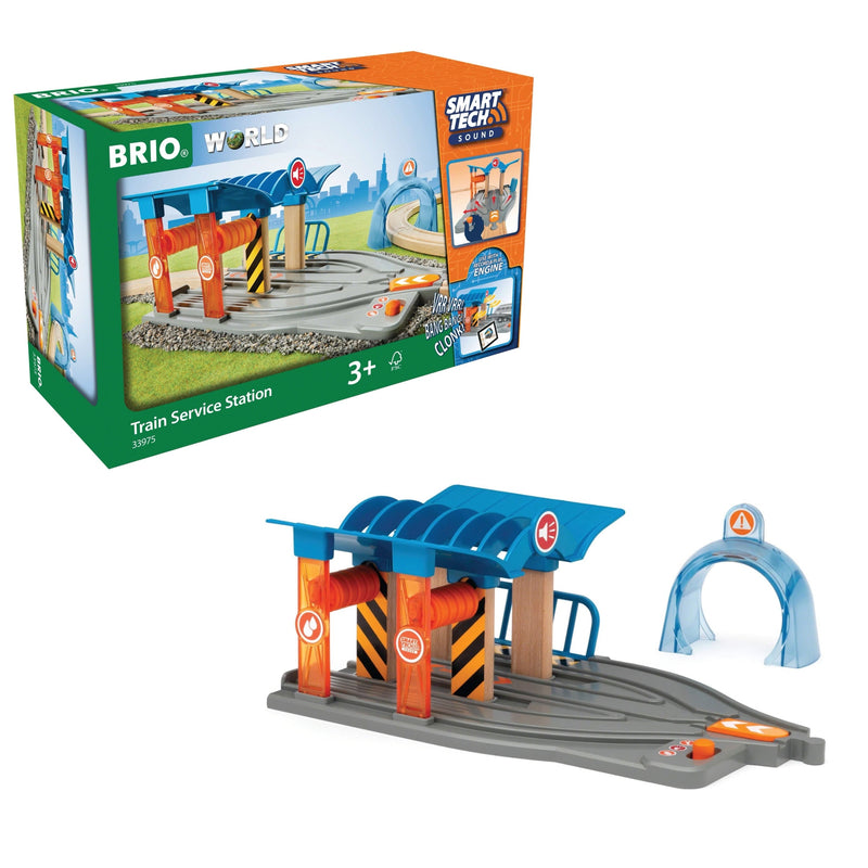 BRIO Smart Tech Train Service Station 2pc Toy Car 3yrs+
