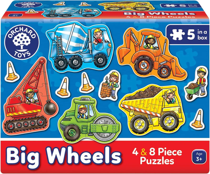 Orchard Games Big Wheels Jigsaw Puzzles Toy Car Cognitive Developmental Toys for Toddlers 3yrs+