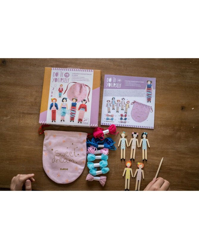 Do It Yourself Worry Dolls Craft Kit by Djeco Art and craft Best Seller 6yrs+