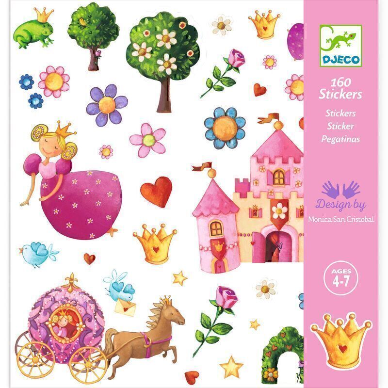 Metallic Stickers 160pcs Djeco Stationary Art and craft for kids Best Seller 3yrs+