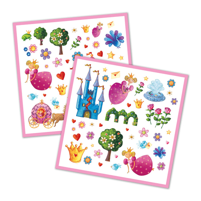 Metallic Stickers 160pcs Djeco 3yrs+