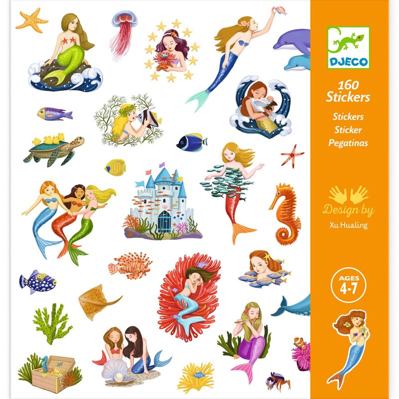 Metallic Stickers 160pcs Djeco Stationary Art and craft for kids Best Seller 3yrs+