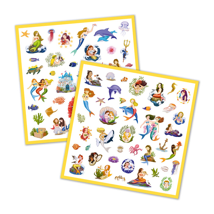 Metallic Stickers 160pcs Djeco 3yrs+