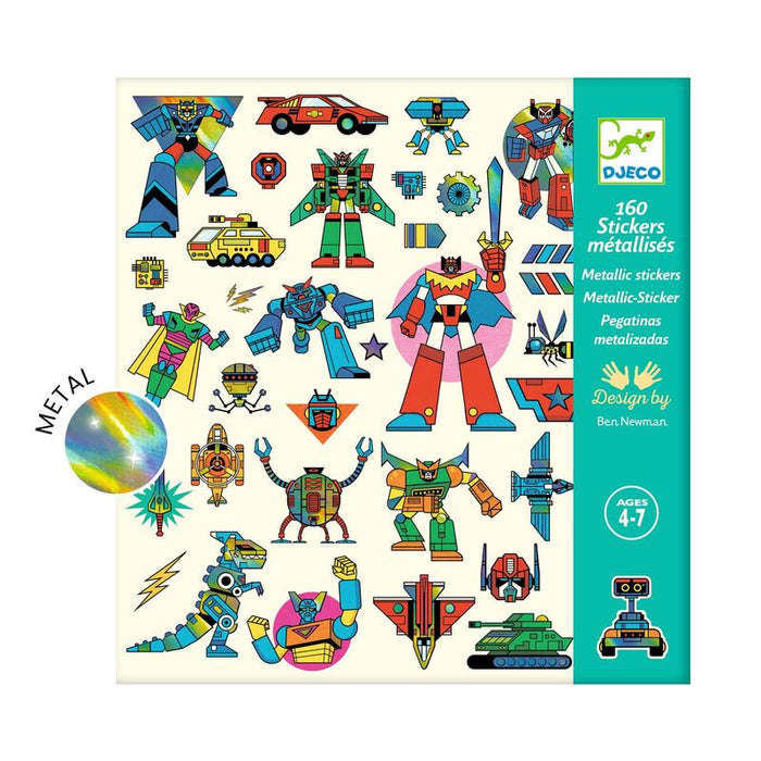 Metallic Stickers 160pcs Djeco 3yrs+