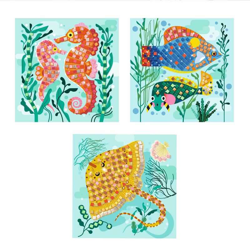 Caribbean Mosaic by Djeco Ocean Toys Stationary Art and craft for kids Best Seller 5yrs+