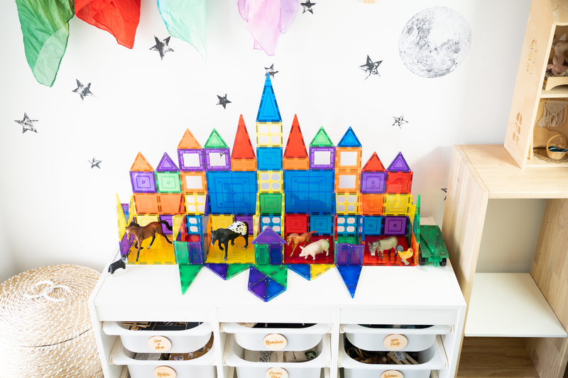 Learn and Grow Toys Magnetic Tiles 110pc Builders Pack Best Seller 3yrs+