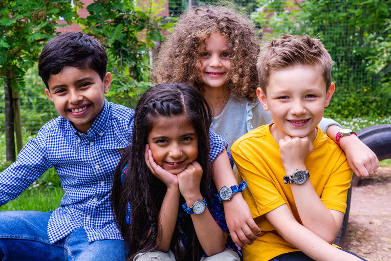 EasyRead Kids Analog Watch Water Resistant Camo Band Learn to tell Time Past and To by ertt Early Math STEM Toys 4yrs+