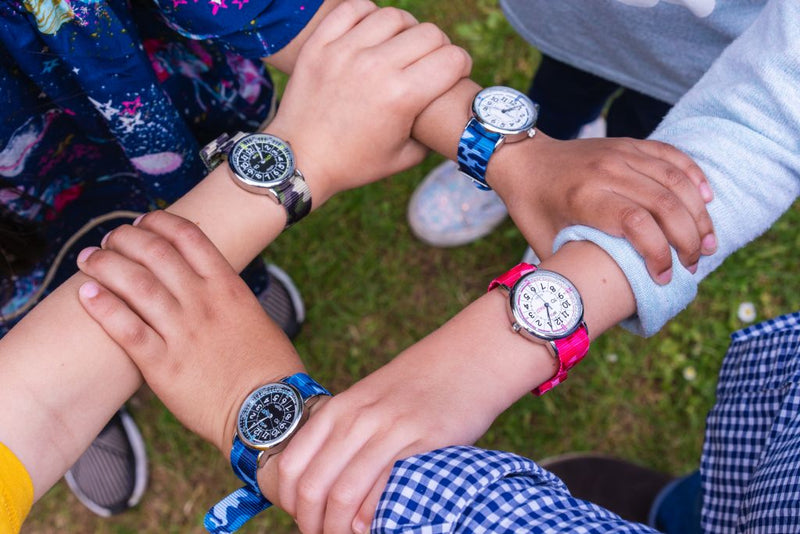 EasyRead Kids Analog Watch Water Resistant Camo Band Learn to tell Time Past and To by ertt Early Math STEM Toys 4yrs+
