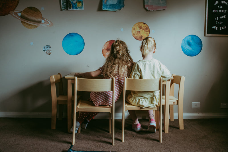 Early Years Stackable Beechwood Kids CHAIR 5 Heights Available 21cm to 38cm Kids Furniture Best Seller