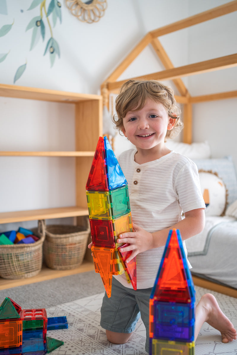 Learn and Grow Toys Magnetic Tiles 110pc Builders Pack Best Seller 3yrs+