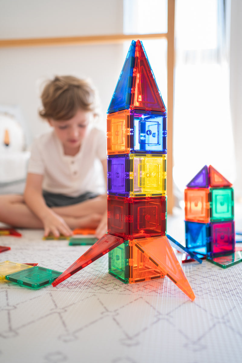 Learn and Grow Toys Magnetic Tiles 110pc Builders Pack Best Seller 3yrs+