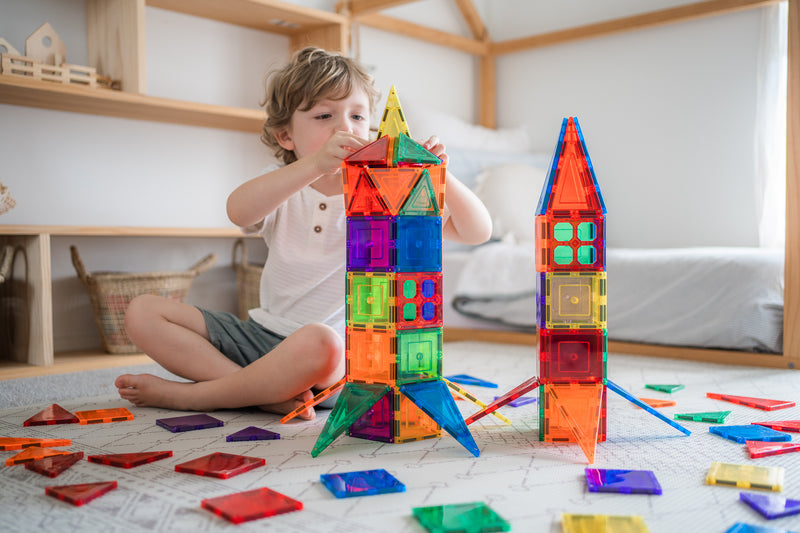 Learn and Grow Toys Magnetic Tiles 110pc Builders Pack Best Seller 3yrs+