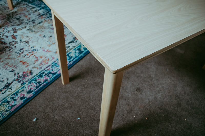 Montessori Furniture Preschool Kids Table And Chair Set (3 - 6 yrs) Beechwood - Table 120 x 60 x 53(H)cm, Chair 31cm(H) Kids Furniture