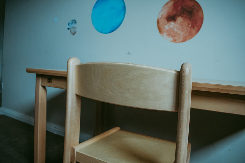Montessori Furniture Preschool Kids Table And Chair Set (3 - 6 yrs) Beechwood - Table 120 x 60 x 53(H)cm, Chair 31cm(H) Kids Furniture