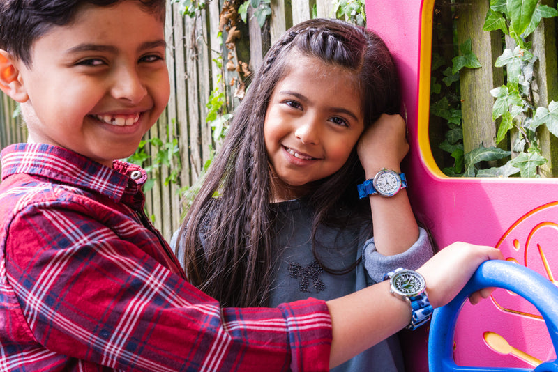 EasyRead Kids Analog Watch Water Resistant Camo Band Learn to tell Time Past and To by ertt Early Math STEM Toys 4yrs+
