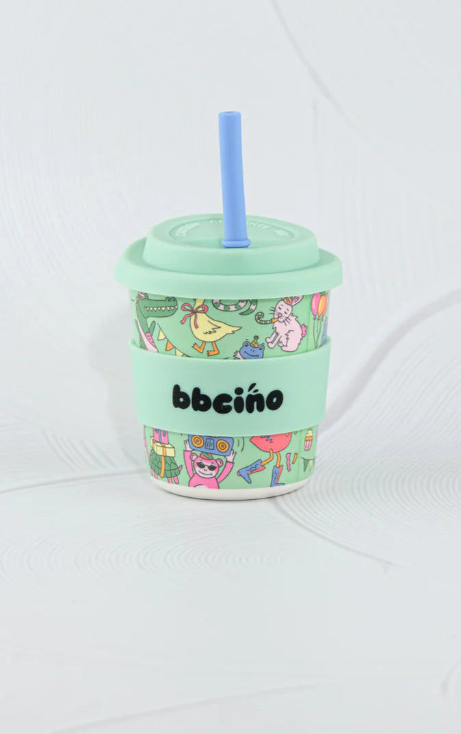BBcino Party Animal in Green 240ml Babycino