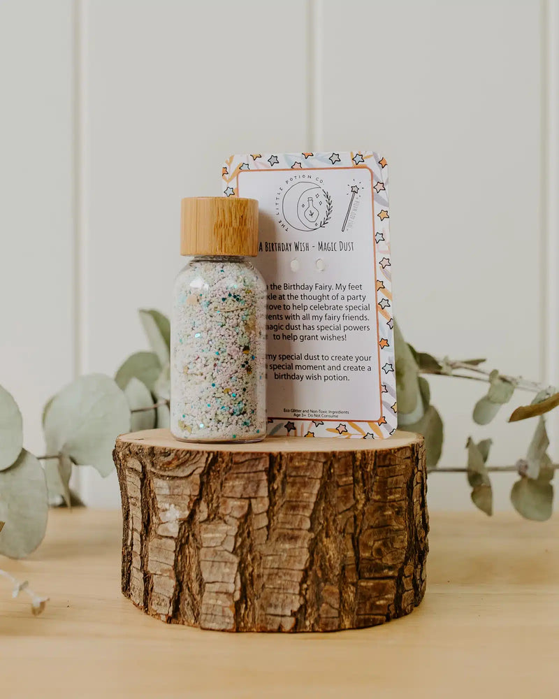 Birthday Wish Mermaid Blue Multi Magic Dust Sensory Toys by The Little Potion Co Fairy Unicorn and Castle Theme 3yrs+