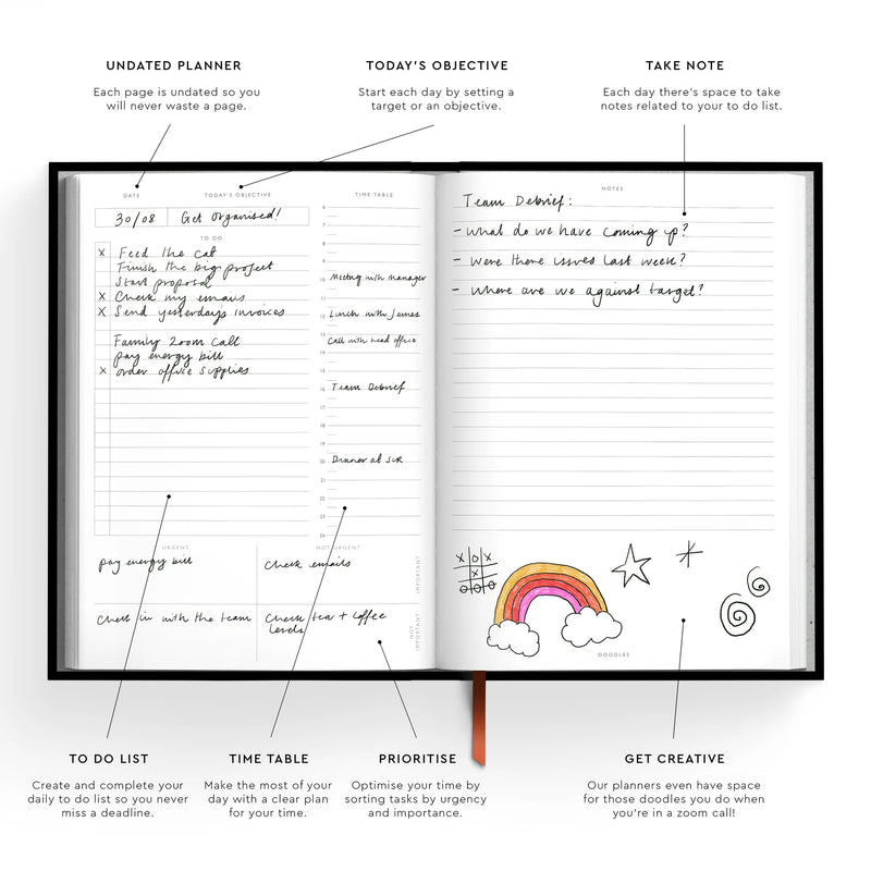 Duck Egg Floral Cloth Cover Daily Planner by Cath Kidston Stationary Gifting Ideas for 6yrs+