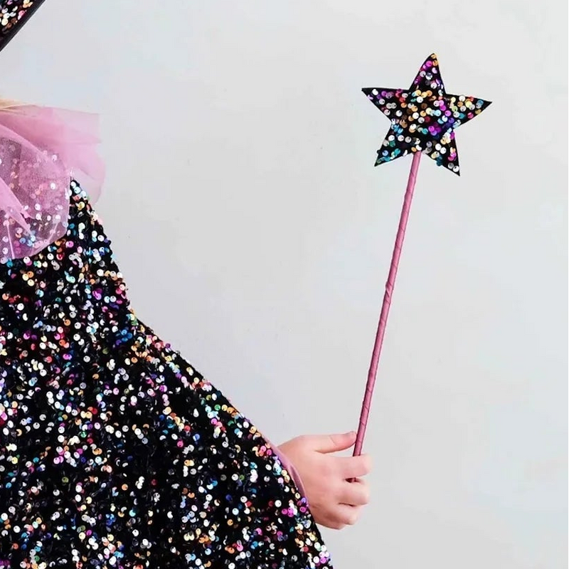 Dazzle Sequin Wand by Mimi & Lula Kids Costumes Fairy Unicorn Castle Theme Halloween 3yrs+
