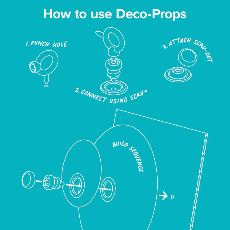 Makedo Deco-Props Googlies 21pcs Accessory Set for Makedo Art and Craft for Kids 5yrs+