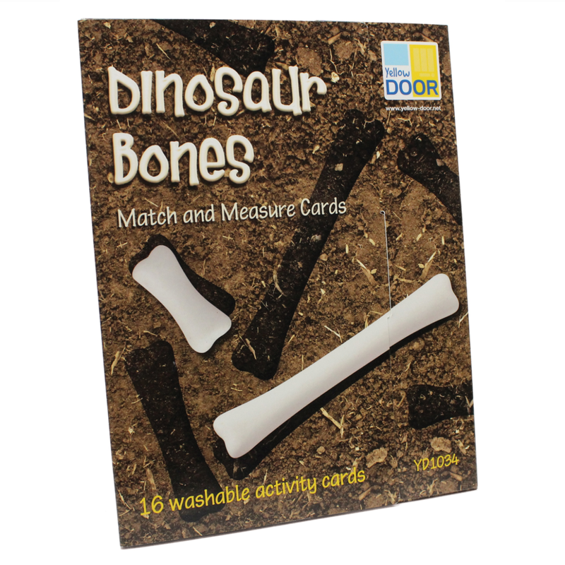 Yellow Door Dinosaur Bones Match and Measure Activity Cards Only Dinosaur toy Early Science and Math Games for Kids STEM Toys Dinosaur and Dragon Theme 3yrs+