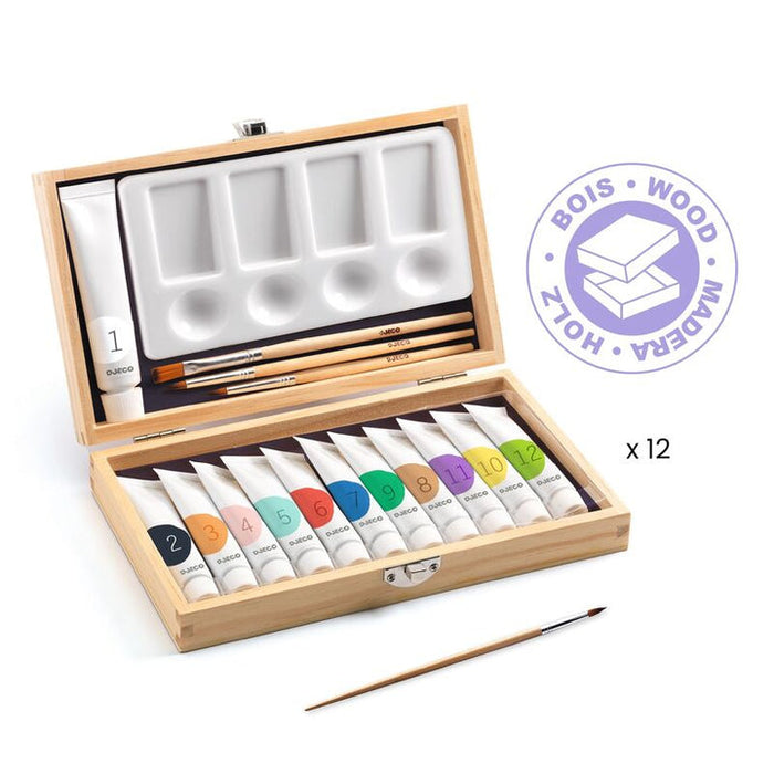 Djeco Artist's Box with 12 Gouaches 6yrs+