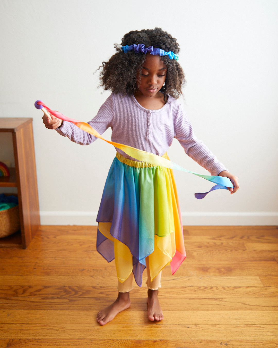 Sarah's Silks Rainbow Mini Streamer 100% Silk Natural Waldorf Toys Bes ...