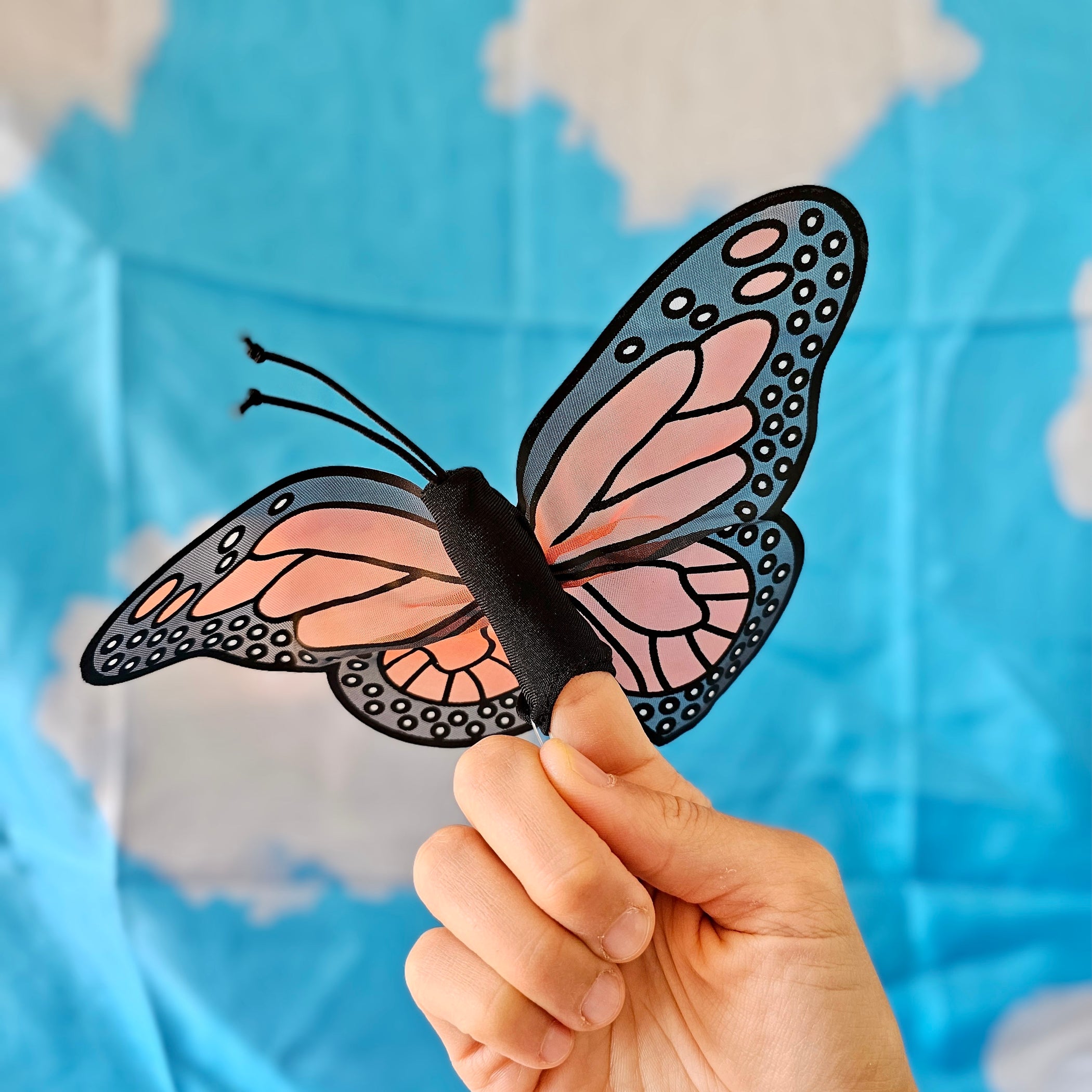 Monarch Hand Puppet Monarch Butterfly Finger Puppet by Folkmanis 3yrs+ — My Playroom