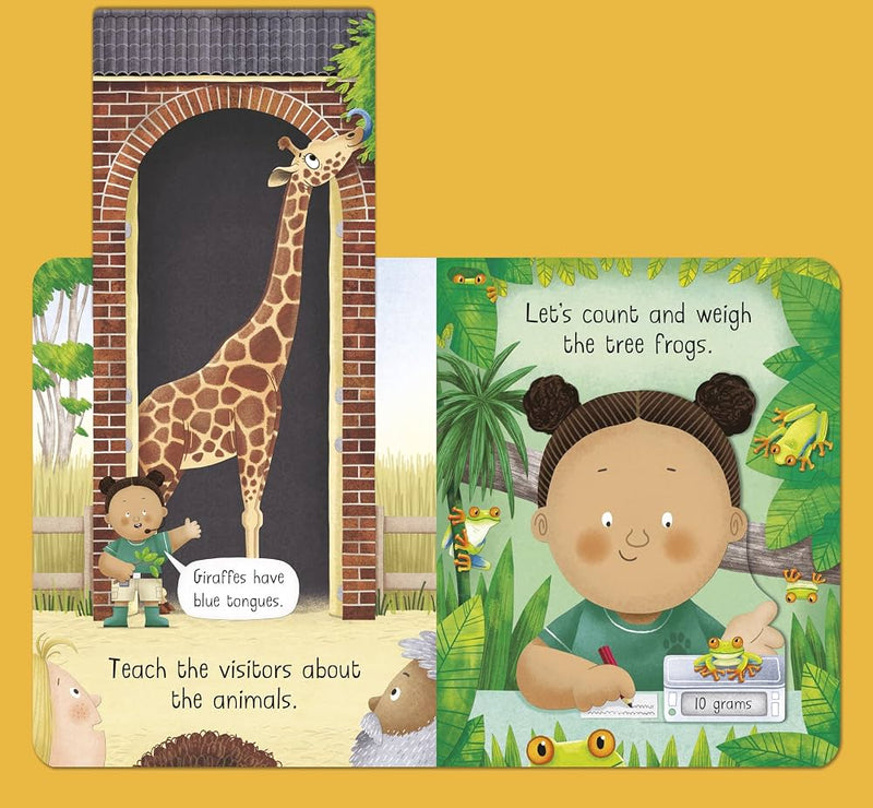 Busy Day Zookeeper Lift the Flap (Board Book) by Dan Green Kids Picture Book