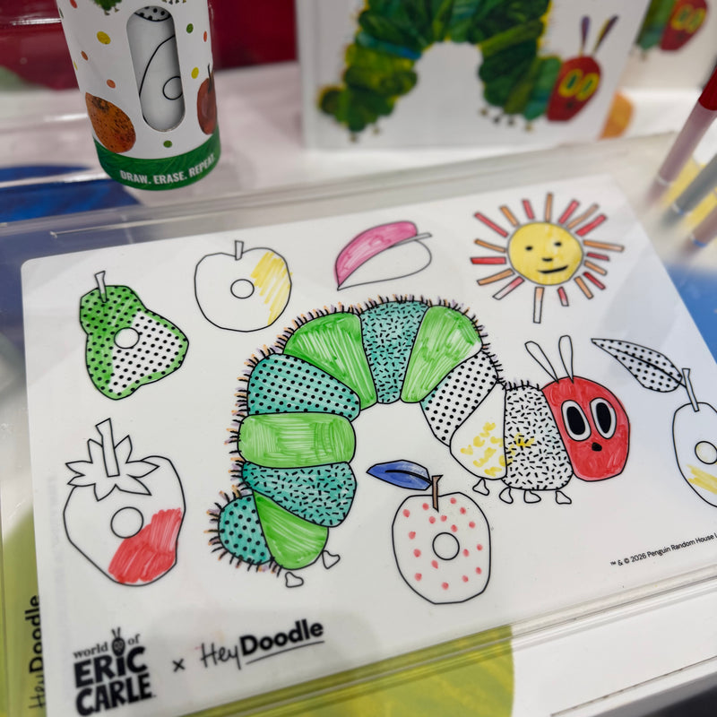 Hey Doodle The Very Hungry Caterpillar Mini Colouring & Doodle Mat Travel Toys Art and Craft for Kids 3yrs+