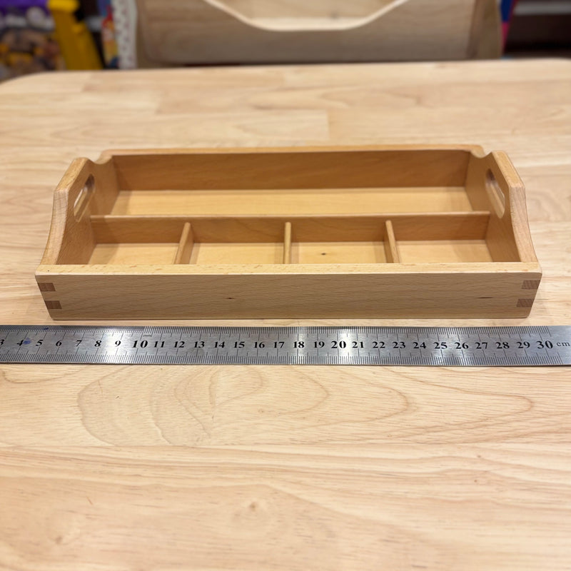 Montessori 4 Compartment Wooden Sorting Tray